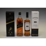 Bowmore Islay Single Malt Whisky, and Johnnie Walker Black Label Whisky