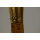 Victorian 18ct capped walking cane
