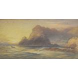 Thomas Hart FSA (1830 - 1916) - Watercolour - Coastal scene