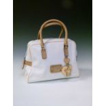 Guess - Lady's white monogrammed handbag