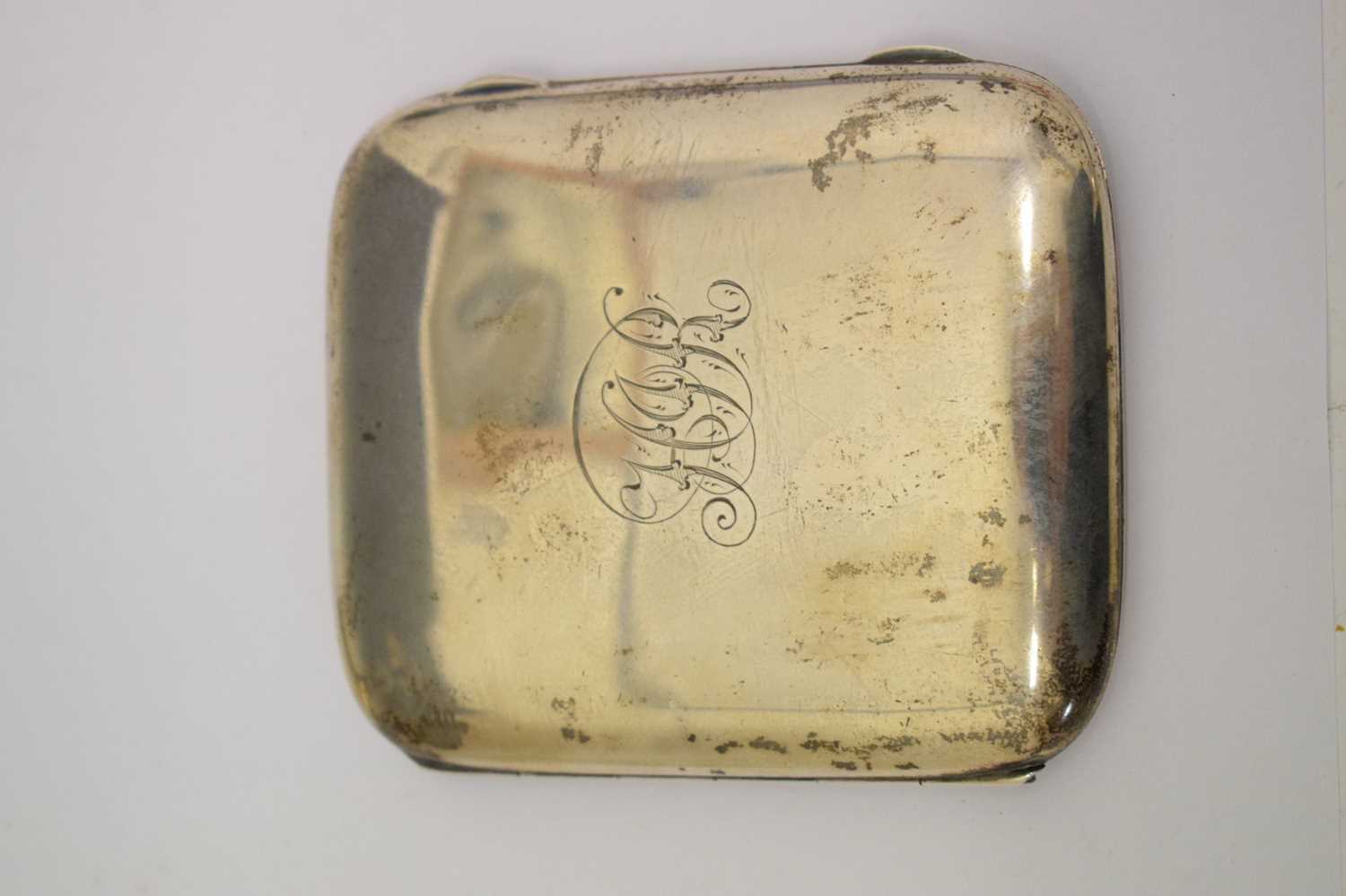 Late Victorian silver card case and a quantity of silver - Image 6 of 9