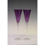 Boxed pair of Waterford champagne flutes