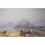 John Mogford, R.I. (1821 - 1885) attr. - Watercolour - Coastal landscape