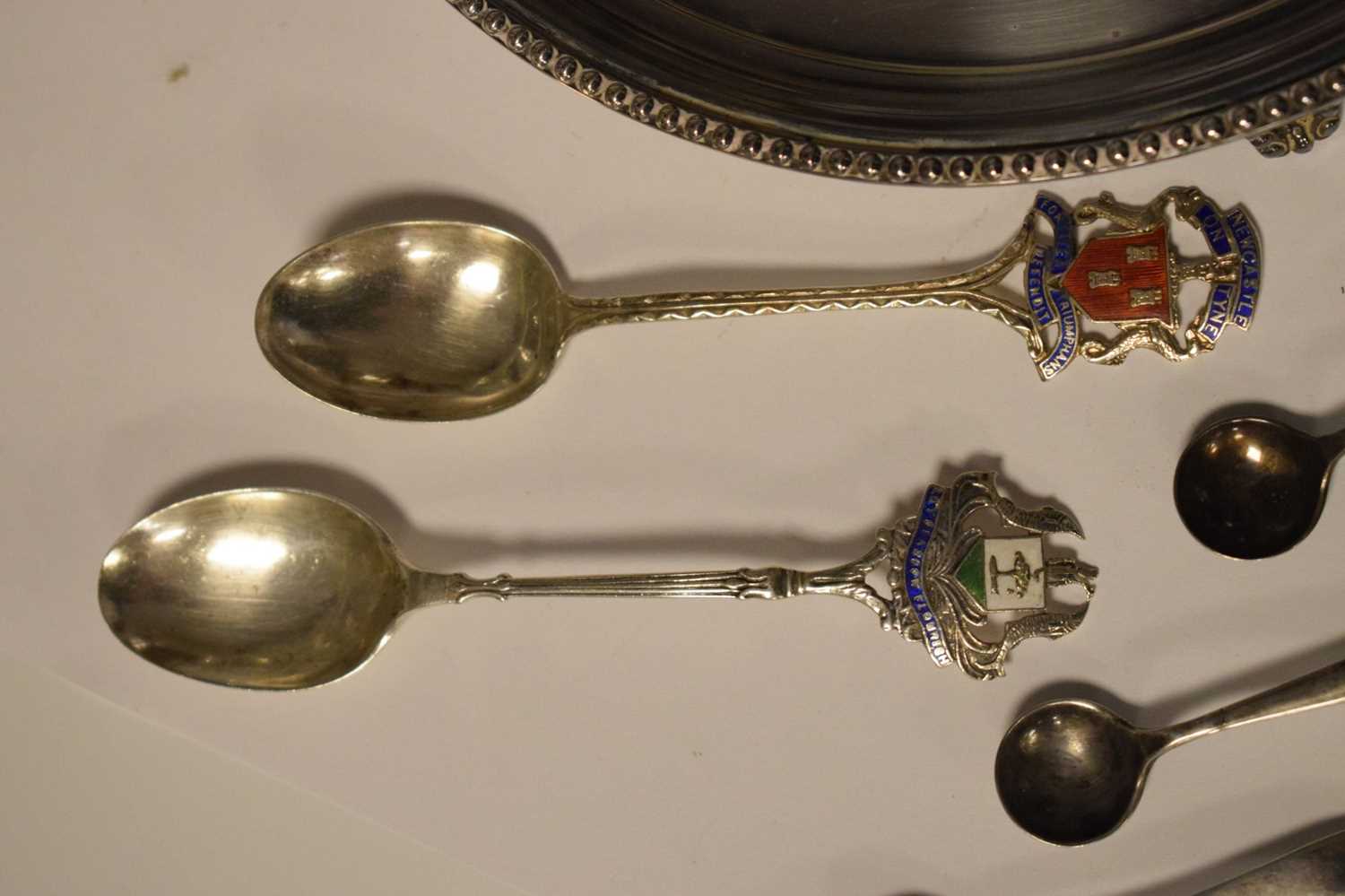 Part- Silver condiment set and sundry silver - Image 3 of 13