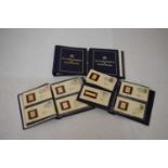 22ct Golden Replicas of British stamps in four albums