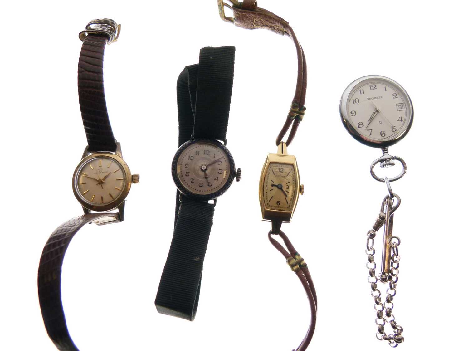Gold watch, silver watch, fob watch and metal watch - Image 3 of 3