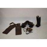 Leather saddle, stirrup leathers and irons