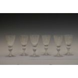 Six Caithness limited edition Christmas themed glass goblets