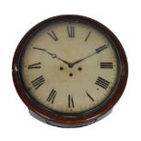 Mid 19th Century mahogany-cased twin-fusee wall clock