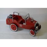 'Baghera' tinplate pedal car modelled as a 1938 Fire Engine