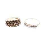 Two 9ct gold rings