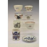Group of 18th Century tea bowls, etc