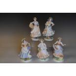 Five Royal Worcester figures from 'The Pastoral Collection'