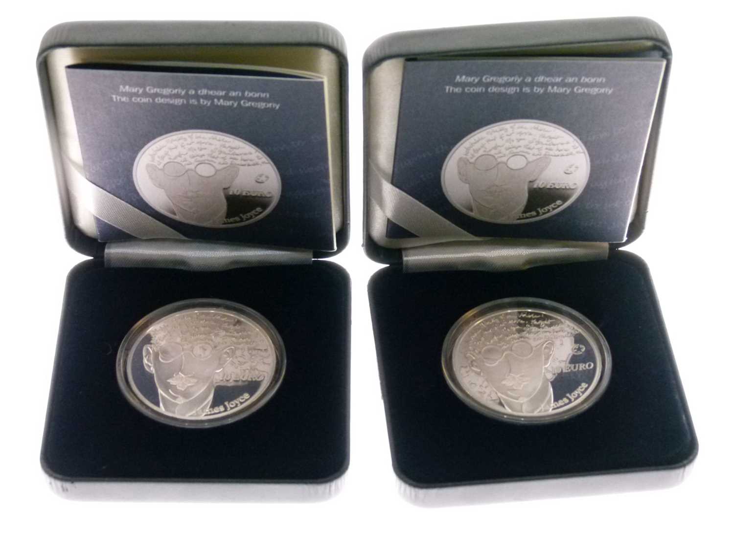 James Joyce 10 Euro silver proof coins - Image 5 of 6