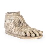 White marble Roman foot model