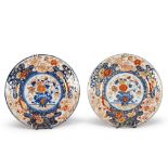 Pair of Imari porcelain plates