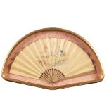 Wood and painted paper fan