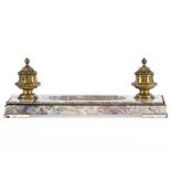 Marble and gilded bronze inkwell