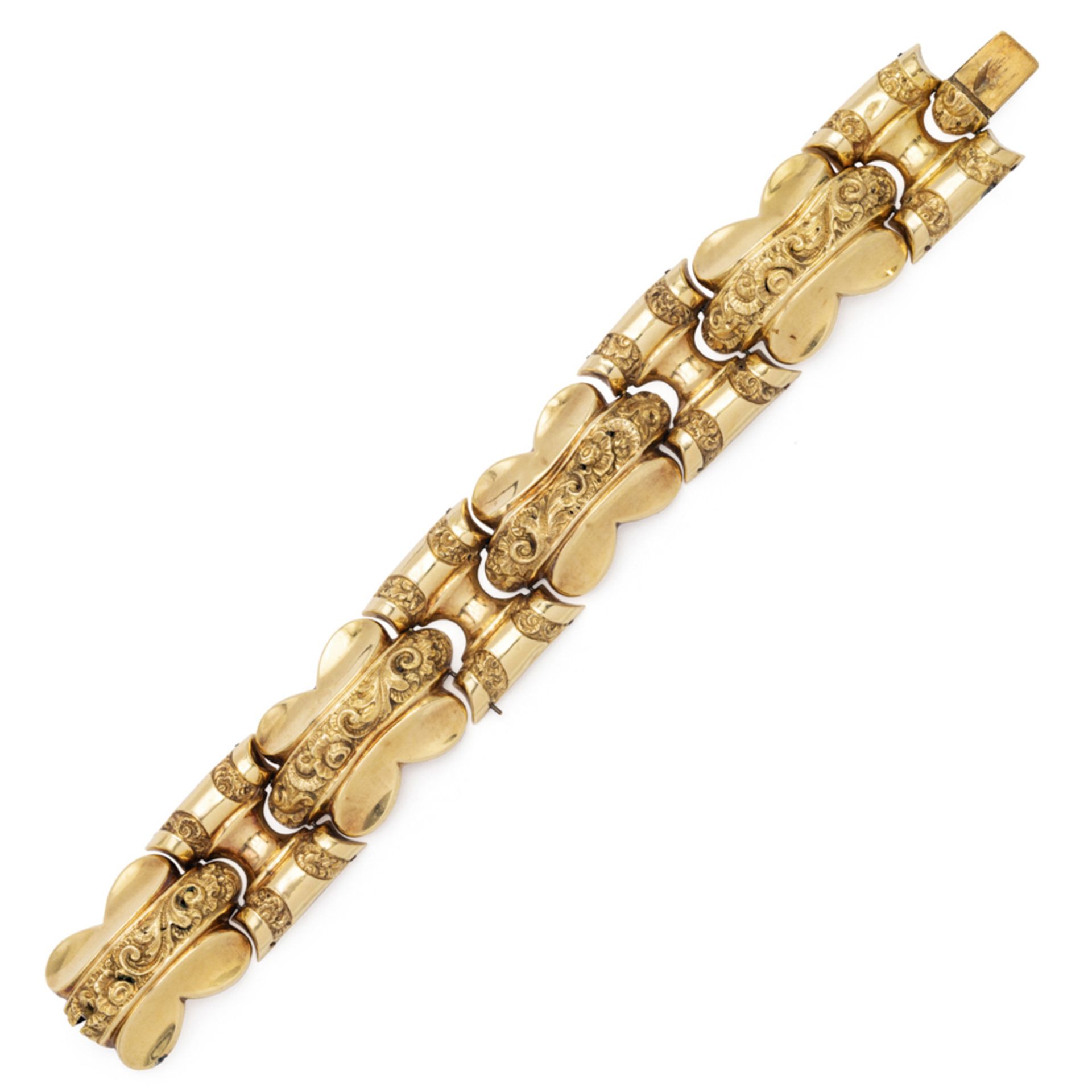 18kt yellow gold Bourbon bracelet