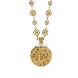 Filippo Moroni, long necklace with Tree of Life pendant