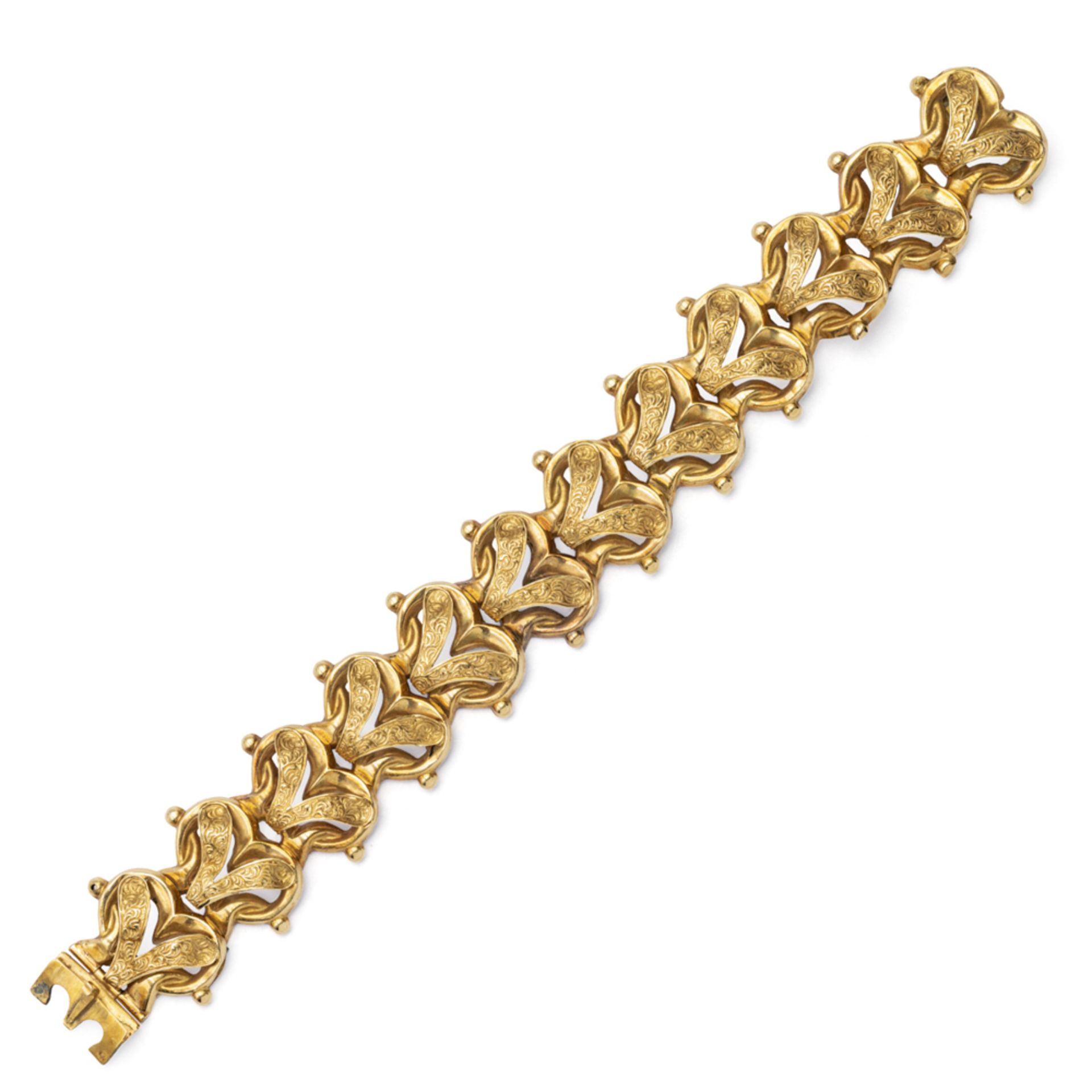 18kt yellow gold Bourbon bracelet