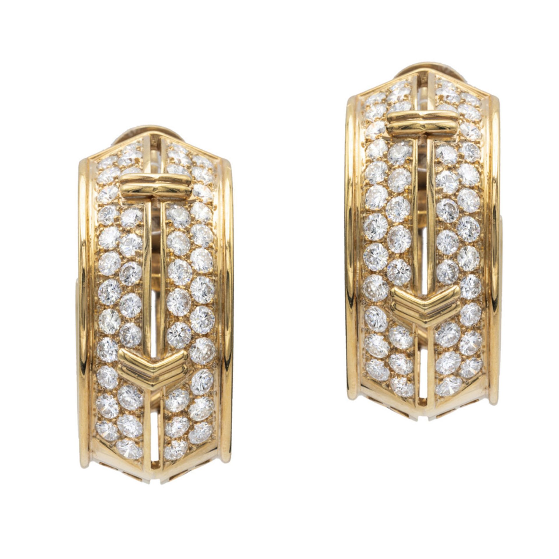 Bulgari, bombé earrings - Image 3 of 3