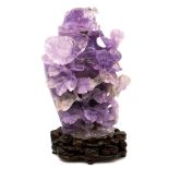 Amethyst quartz flower vase