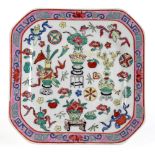 Octagonal porcelain plate