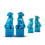 Four glazed terracotta sculpture