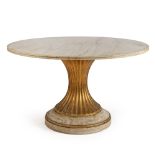 Centerpiece table in lacquered and gilded wood