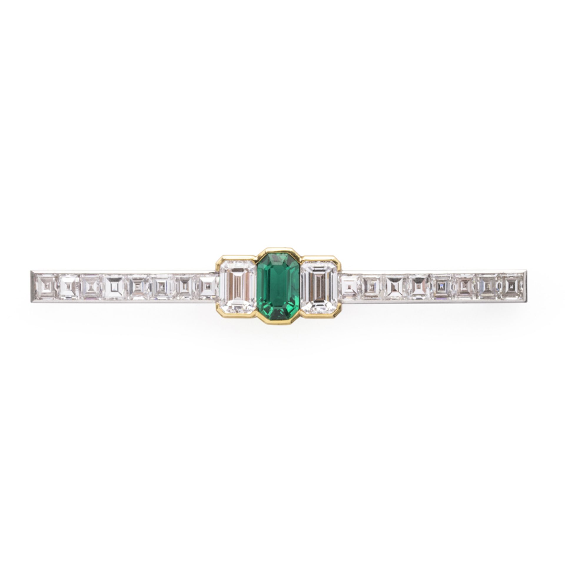 Bulgari, important brooch with natural Colombian emerald and diamonds