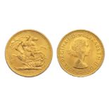20 Gold Sovereign coins Queen Elizabeth "fiocchetto"