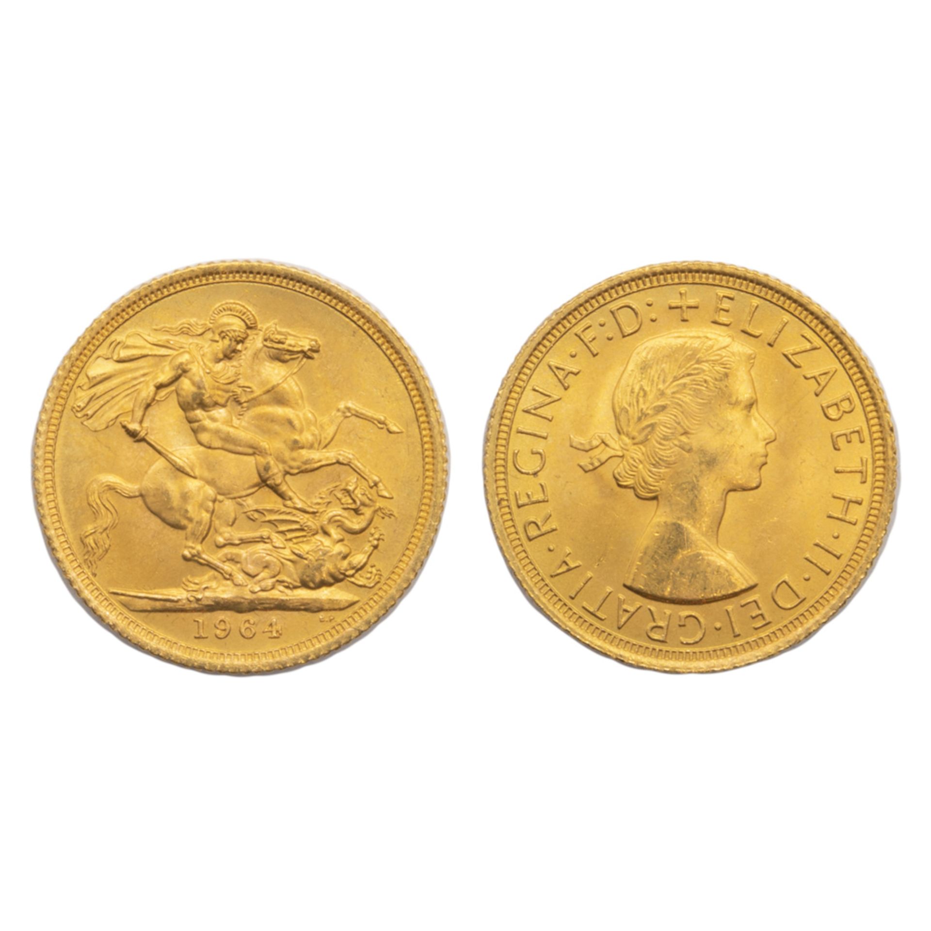 20 Gold Sovereign coins Queen Elizabeth "fiocchetto"