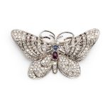 18kt white gold and diamonds Butterfly brooch