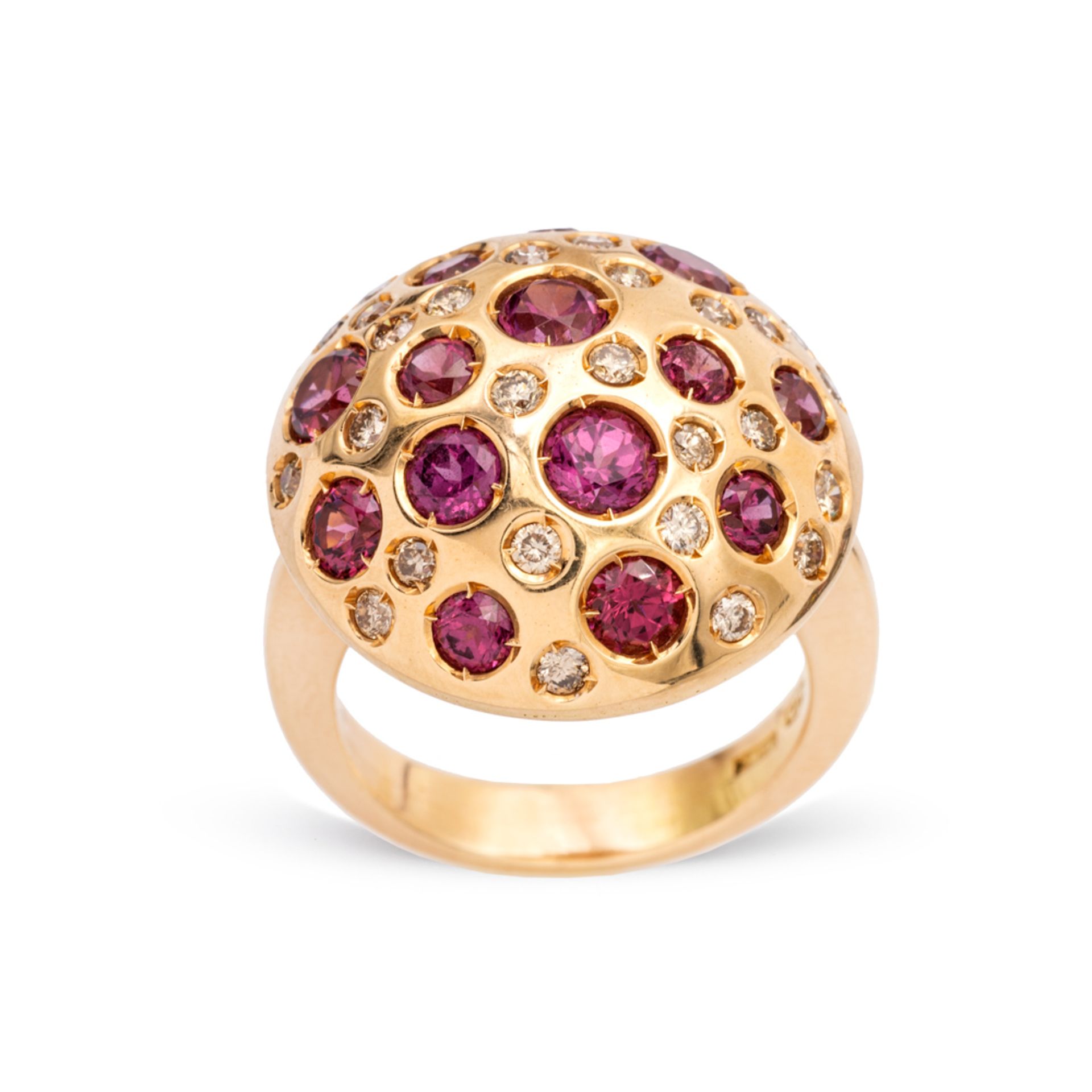 18kt rose gold, pink sapphires and diamonds parure - Bild 2 aus 3