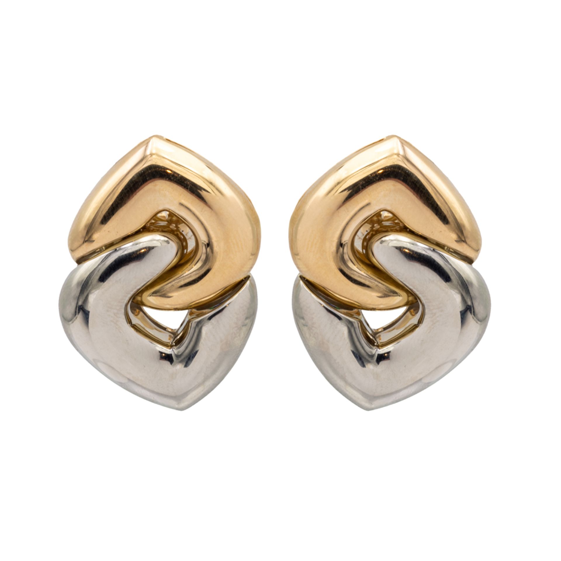 Bulgari heart shaped earrings