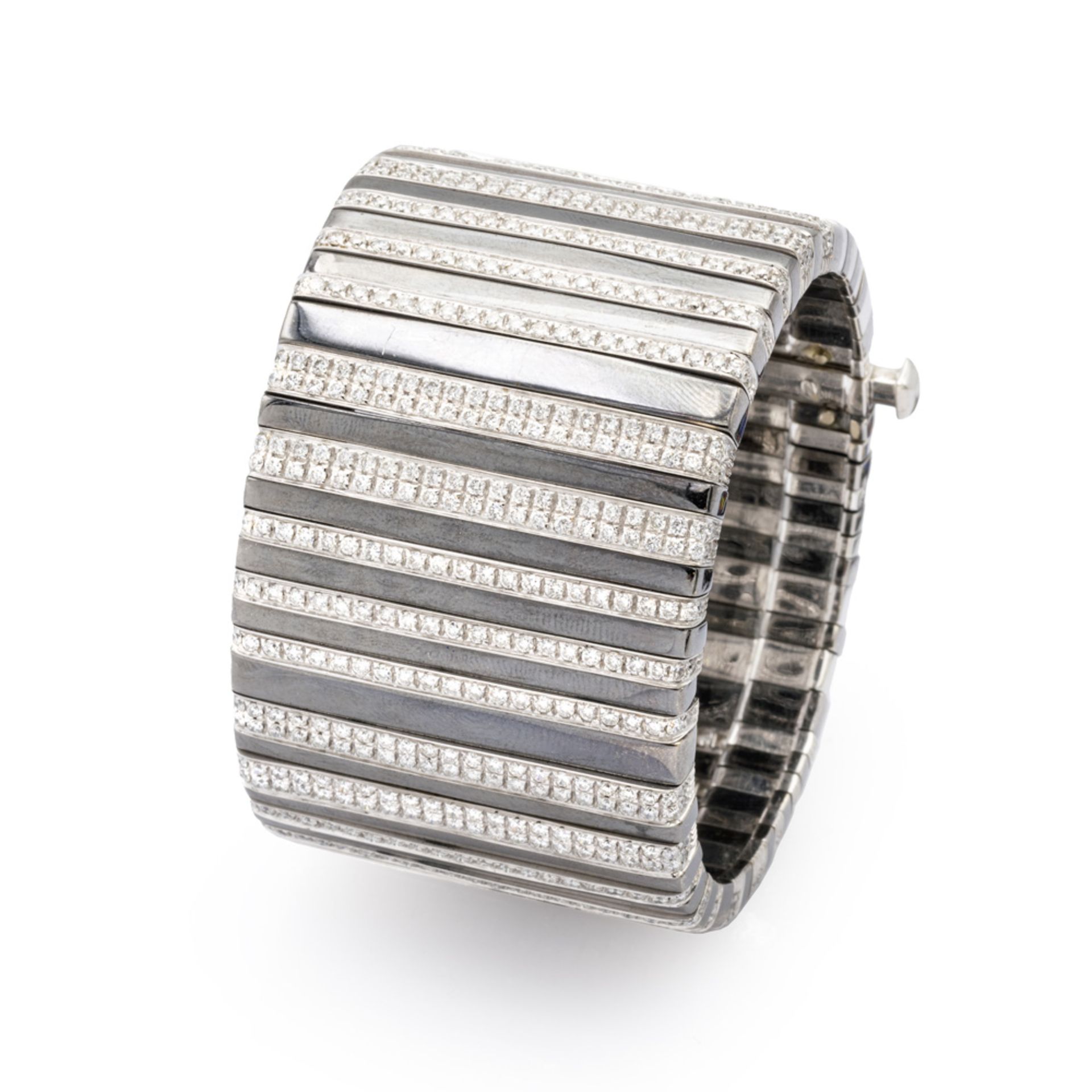 18kt white gold and diamond cuff bracelet - Bild 2 aus 2