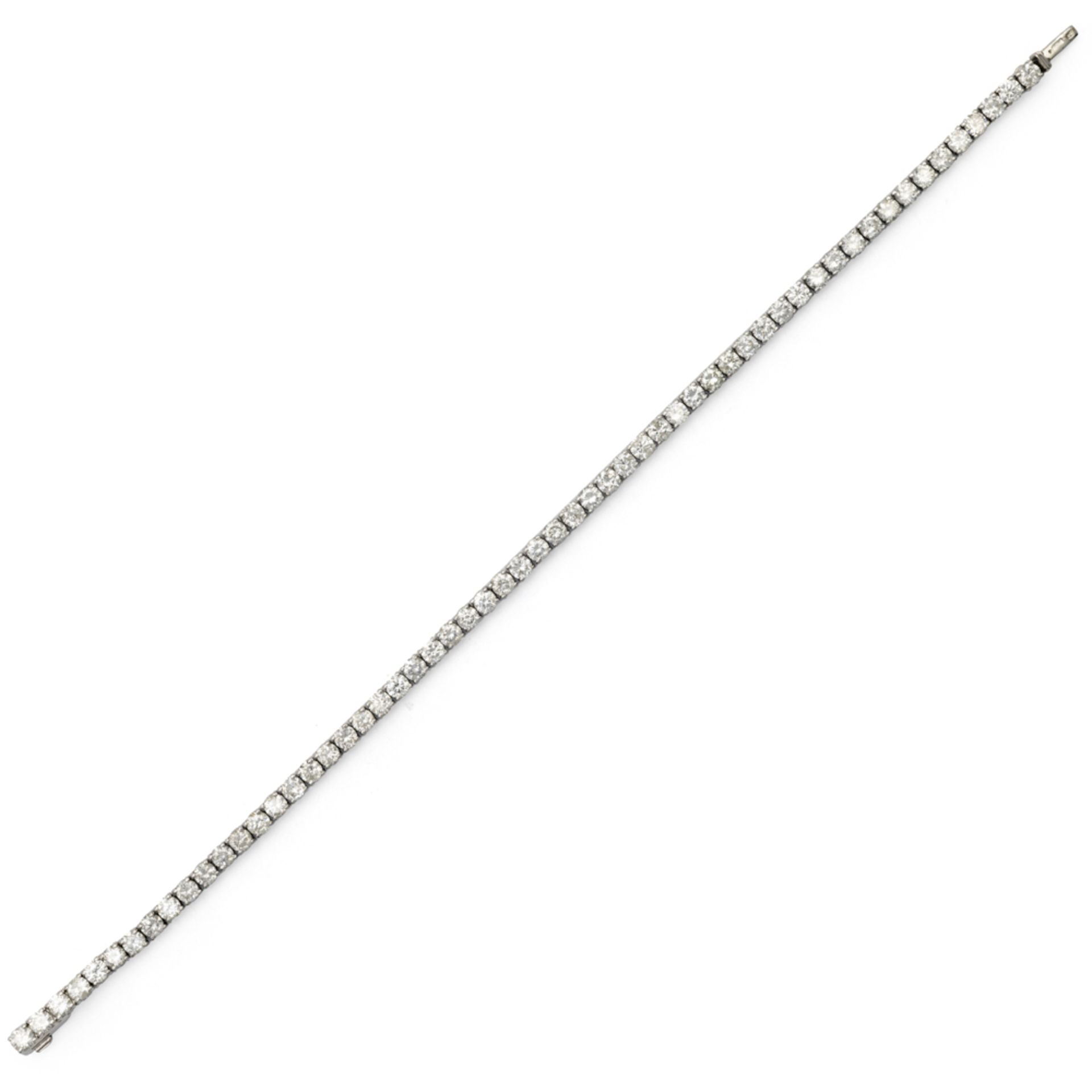 18kt white gold and diamonds Tennis bracelet - Image 2 of 2