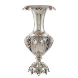 Large silver vase