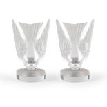 Lalique, pair of bookends