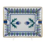 Polychrome porcelain ashtray