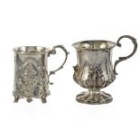 Two silver mugs