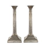 Pair of silver candlesticks