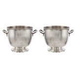 Sambonet, pair of silver-plated brass bottle buckets