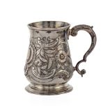 Silver and gilded silver mug