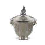 silver and gilded silver Sugar bowl with lid