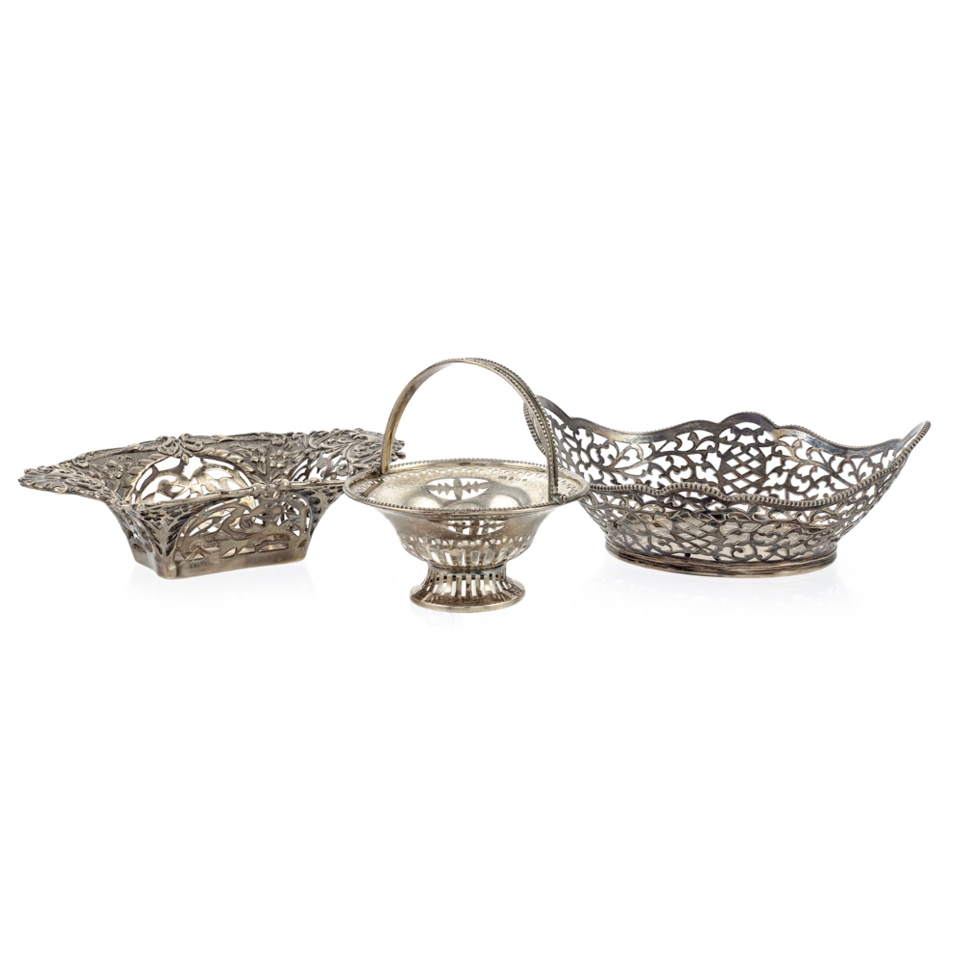 Group of silver baskets (3)