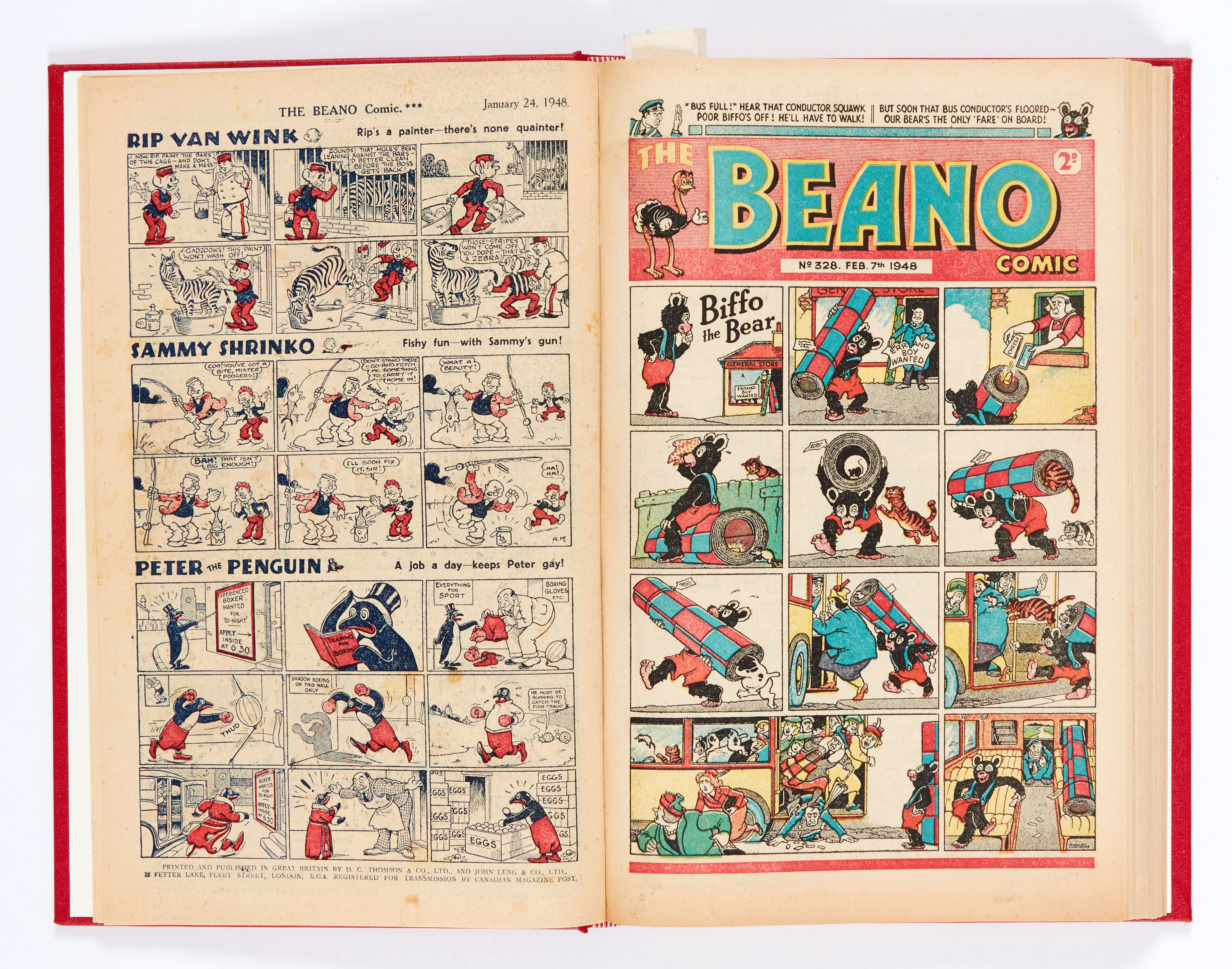 Beano (1948) 326-351. Complete year in bound volume (issued fortnightly). No 326 last Big Eggo