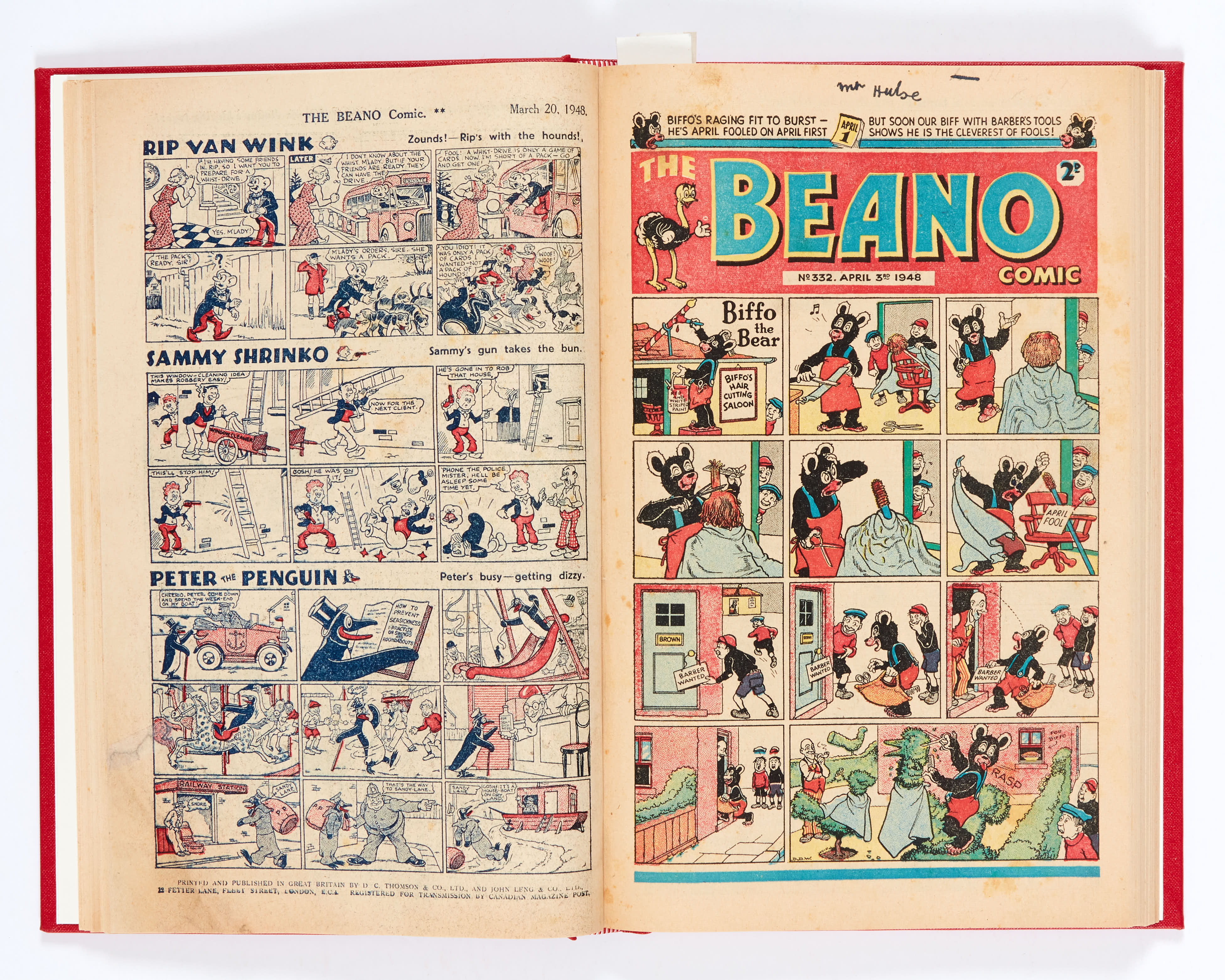 Beano (1948) 326-351. Complete year in bound volume (issued fortnightly). No 326 last Big Eggo - Image 2 of 6