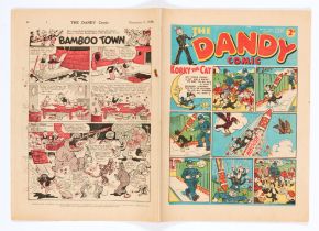 Dandy 49 (1938) First fireworks issue. With First Dandy Monster Comic illustrated ad. Bright front